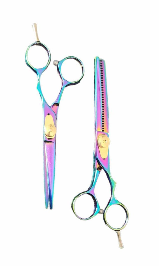 2 Pc Rainbow Tresses 5.5" Shear and Thinner Set